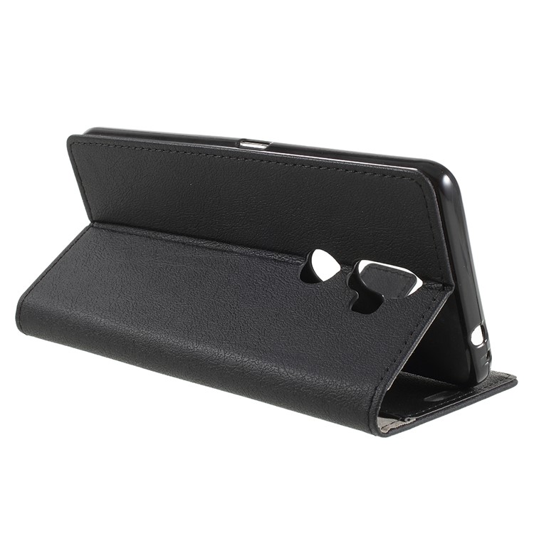 Wallet Stand Magnetic Flip Leather Phone Case for Alcatel 3v - Black-5