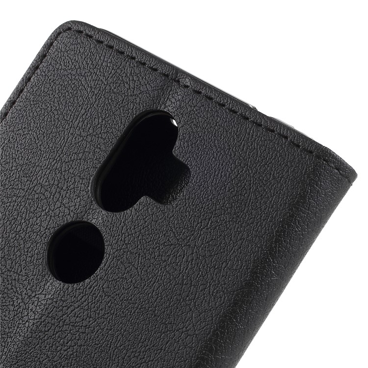 Wallet Stand Magnetic Flip Leather Phone Case for Alcatel 3v - Black-8