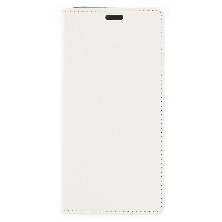 Wallet Stand Magnetic Flip Leather Phone Cover for Alcatel 3v - White-1