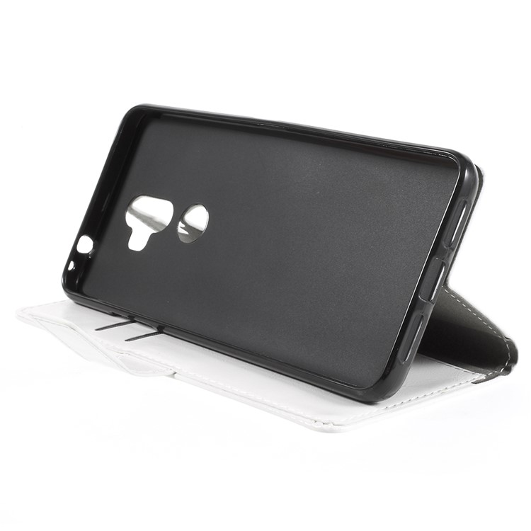 Crazy Horse PU Leather Wallet Mobile Phone Cover with stand for Alcatel 3v - White-4