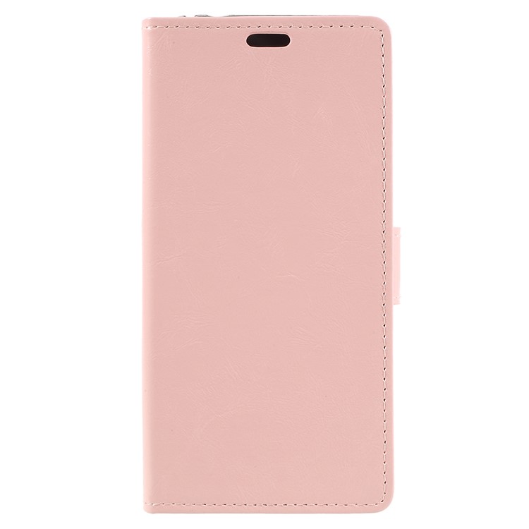 Crazy Horse Stand Wallet Leather Phone Casing for Alcatel 3v - Pink-1