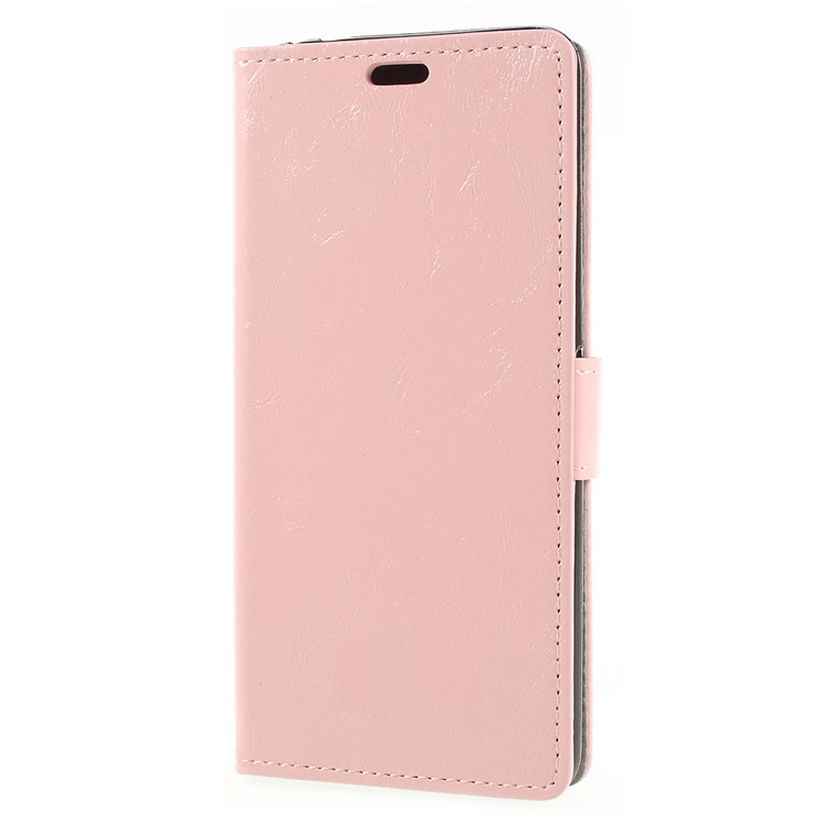 Crazy Horse Stand Wallet Leather Phone Casing for Alcatel 3v - Pink-2