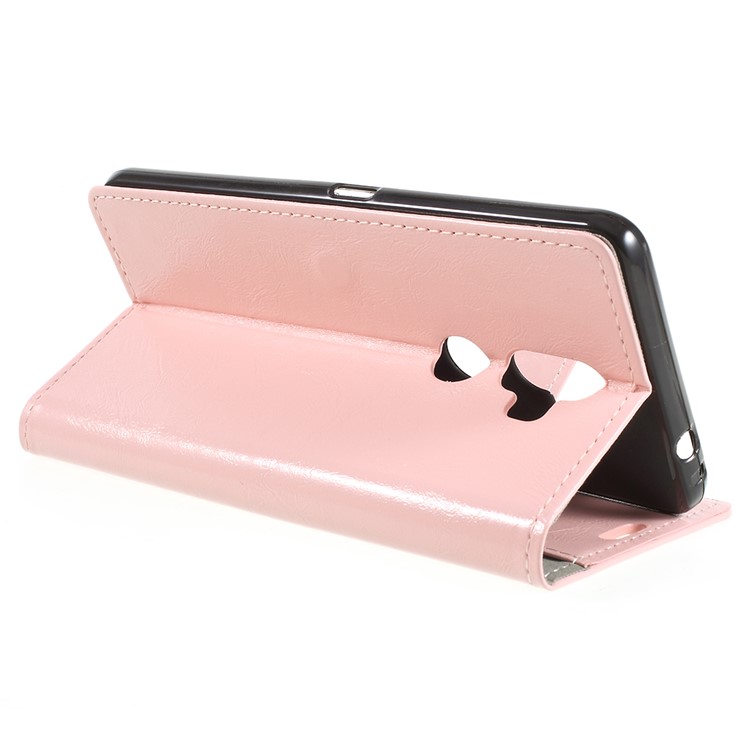 Crazy Horse Stand Wallet Leather Phone Casing for Alcatel 3v - Pink-5