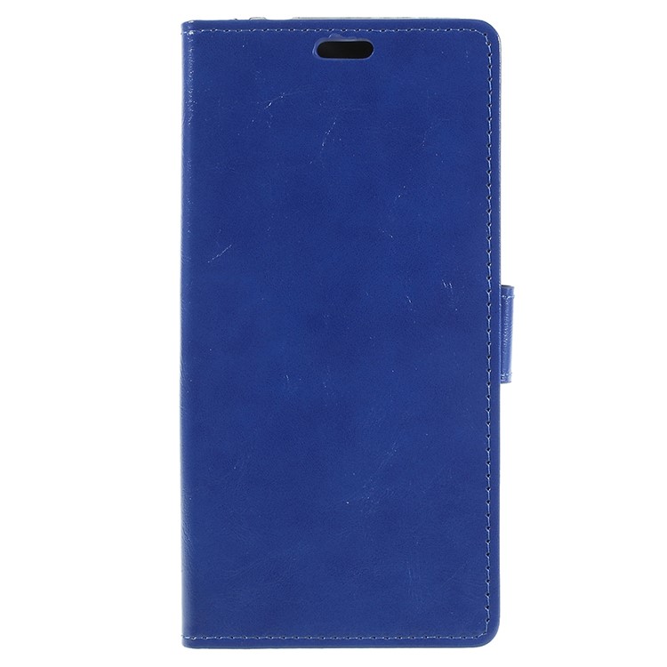 Crazy Horse PU Leather Protection Cell Phone Case Accessory for Alcatel 3v - Blue-1