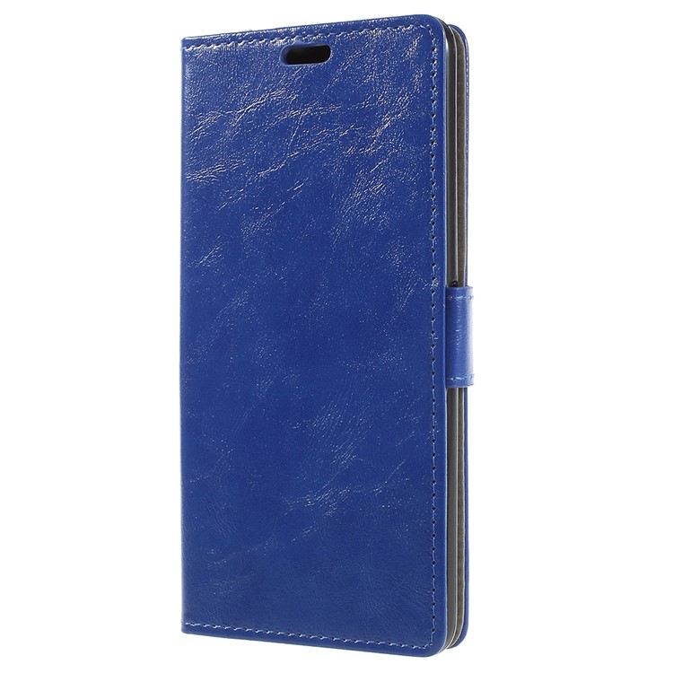 Crazy Horse PU Leather Protection Cell Phone Case Accessory for Alcatel 3v - Blue-2