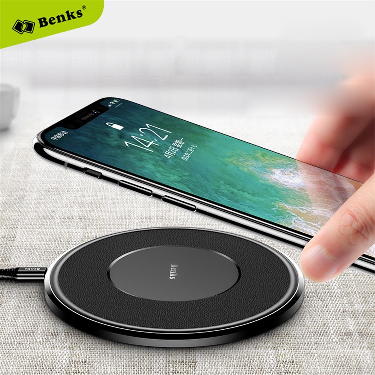 BENKS W04 Hearthstone Qi Wireless Fast Charging Mat for iPhone X/8/8Plus, Samsung S8/S8 Plus (Updated Version)-1