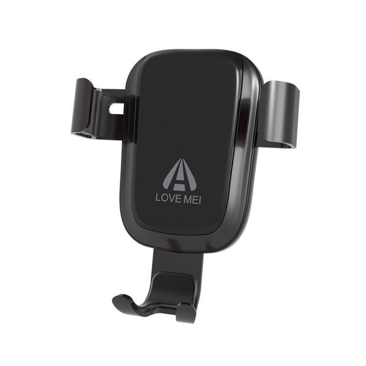 

LOVE MEI Gravity Wireless Charger Car Air Vent Mount for iPhone X/8/8 Plus Etc. - Grey