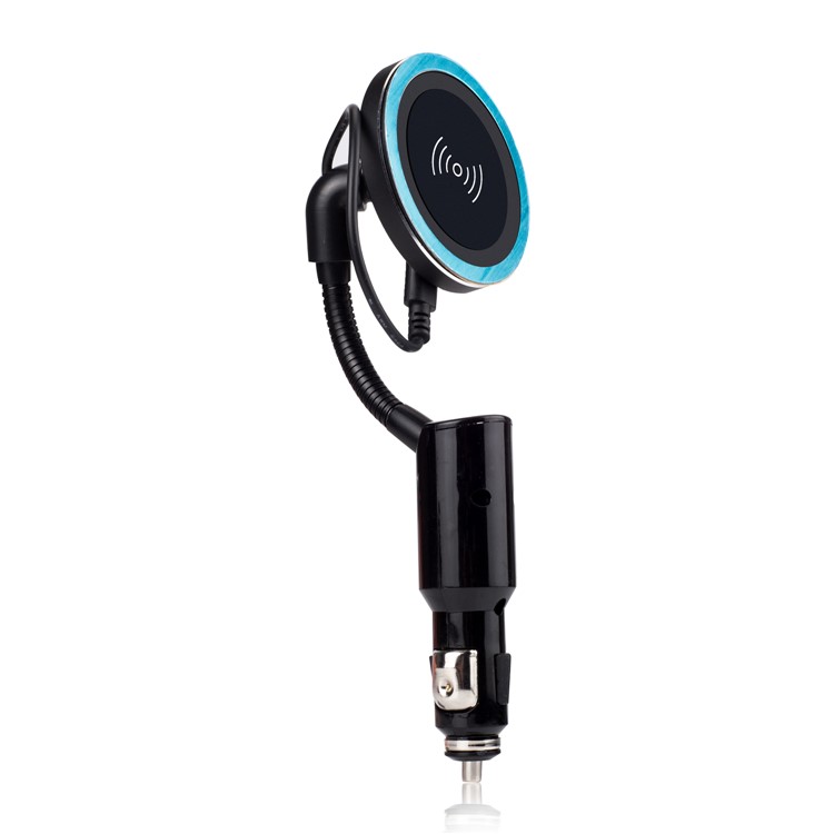WH-10A 360 Degree Rotating Magnet Qi Wireless Charger 2A USB Car Charger for iPhone Samsung etc.-5