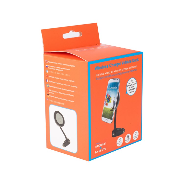WH-10A 360 Degree Rotating Magnet Qi Wireless Charger 2A USB Car Charger for iPhone Samsung etc.-9