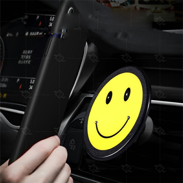 Smile Face Qi Wireless Magnetic Charging Pad + Phone Case + Desktop Stand + Car Air Vent Mount for iPhone 8 Plus/7 Plus/6s Plus/6 Plus - Black-6