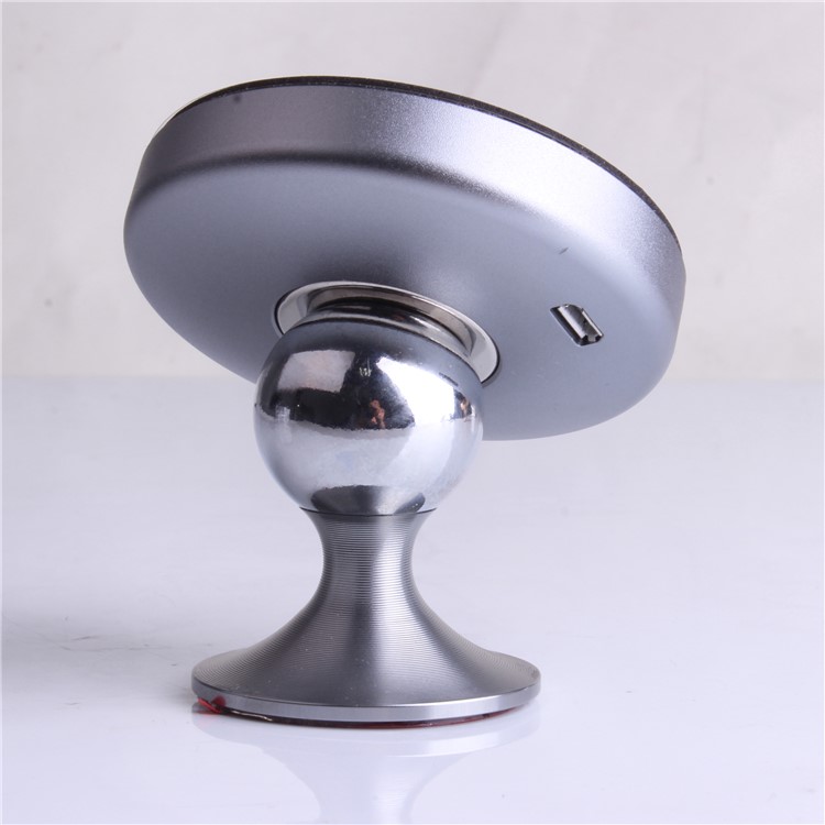 

C5 Portable Aluminum Alloy Fast Qi Wireless Charger + Goblet Shape Desktop Stand + Car Air Vent Mount - Silver