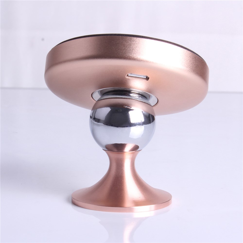 

C5 Mini Aluminum Alloy Qi Quick Wireless Charger + Goblet Shape Desktop Holder + Car Air Vent Mount - Rose Gold