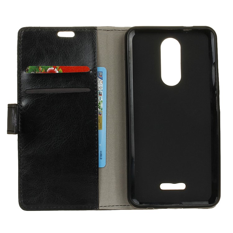 Pattern Printing Stand Leather Wallet Mobile Case for Alcatel 3C - Fierce Wolf-5