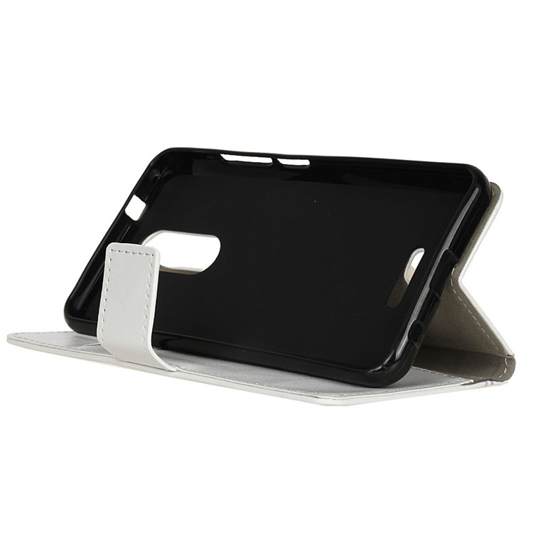 Pattern Printing Stand Leather Wallet Mobile Casing for Alcatel 3C - Butterfly and Flower-6