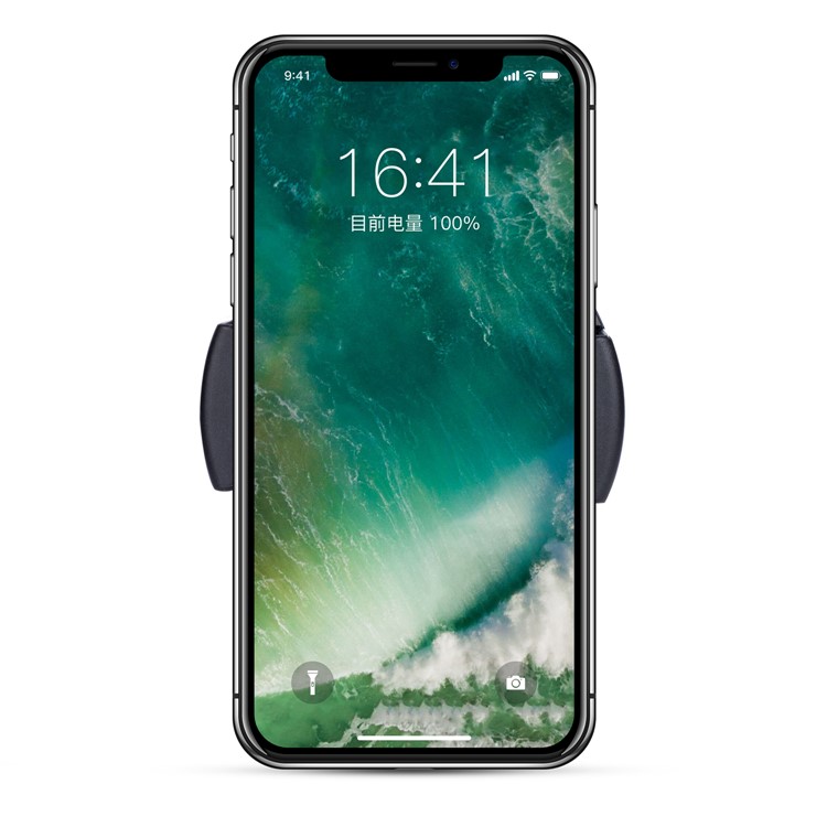 Car Air Vent Mount Holder Wireless Charger for iPhone X/8 Plus/8 Etc. - Black-2