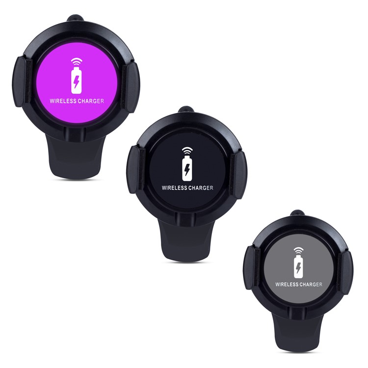 Car Air Vent Mount Holder Wireless Charger for iPhone X/8 Plus/8 Etc. - Black-4