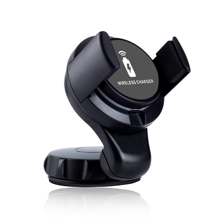 Qi Wireless Charger Car Magnetic Air Vent Mount for iPhone X/8 Plus/8 Etc. - Grey-1
