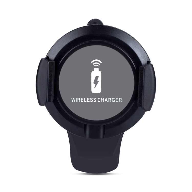 Qi Wireless Charger Car Magnetic Air Vent Mount for iPhone X/8 Plus/8 Etc. - Grey-2