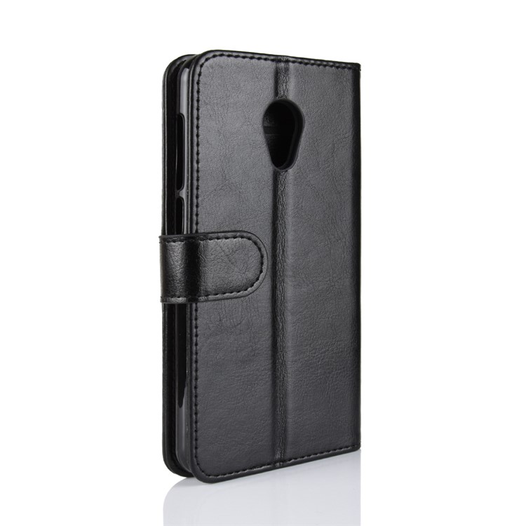 Crazy Horse Texture Wallet Stand Leather Phone Case for Alcatel 1C - Black-8