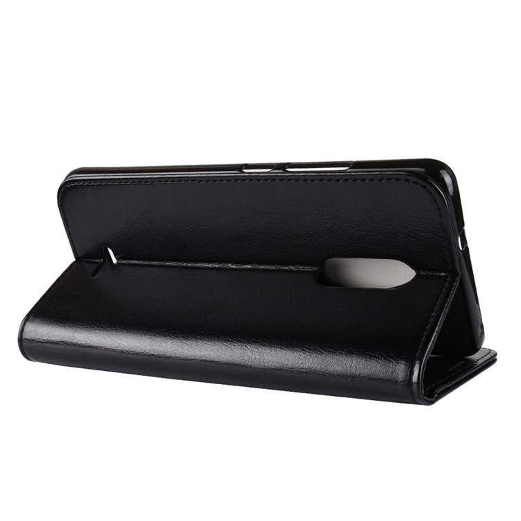 Crazy Horse Texture Wallet Stand Leather Phone Case for Alcatel 3C - Black-7