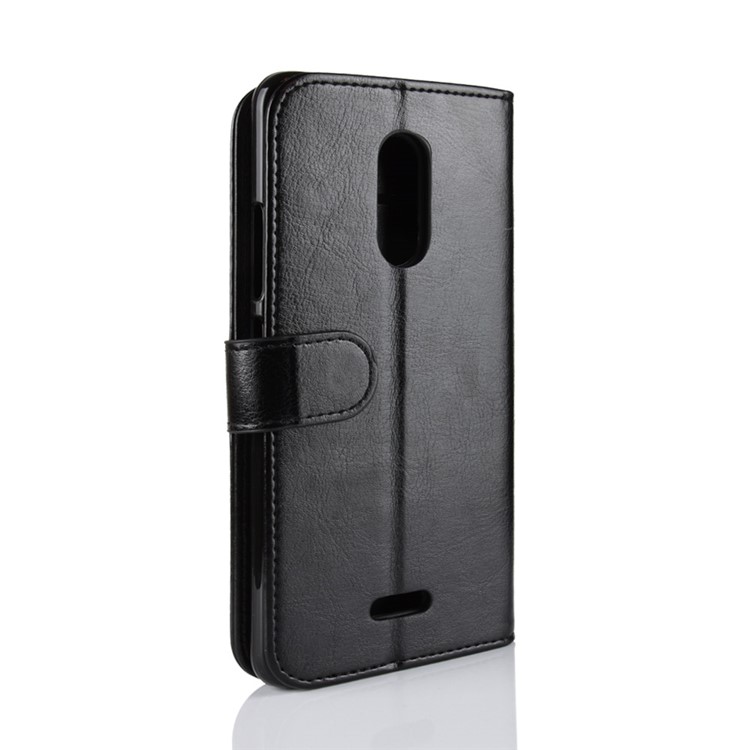 Crazy Horse Texture Wallet Stand Leather Phone Case for Alcatel 3C - Black-8