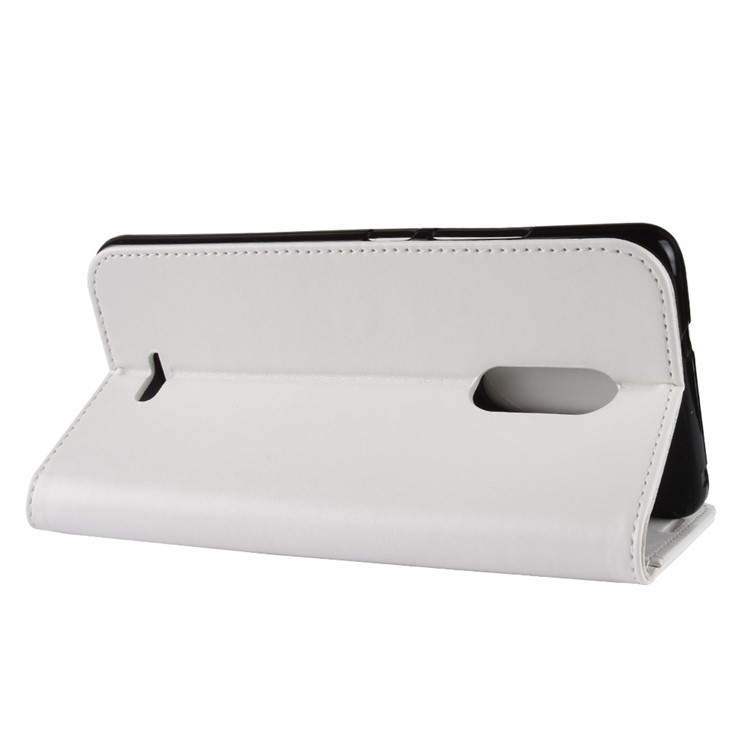 Crazy Horse Texture Wallet Stand Leather Phone Cover for Alcatel 3C - White-6