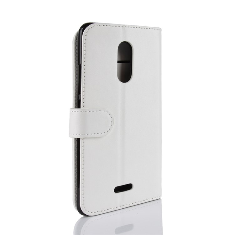 Crazy Horse Texture Wallet Stand Leather Phone Cover for Alcatel 3C - White-7