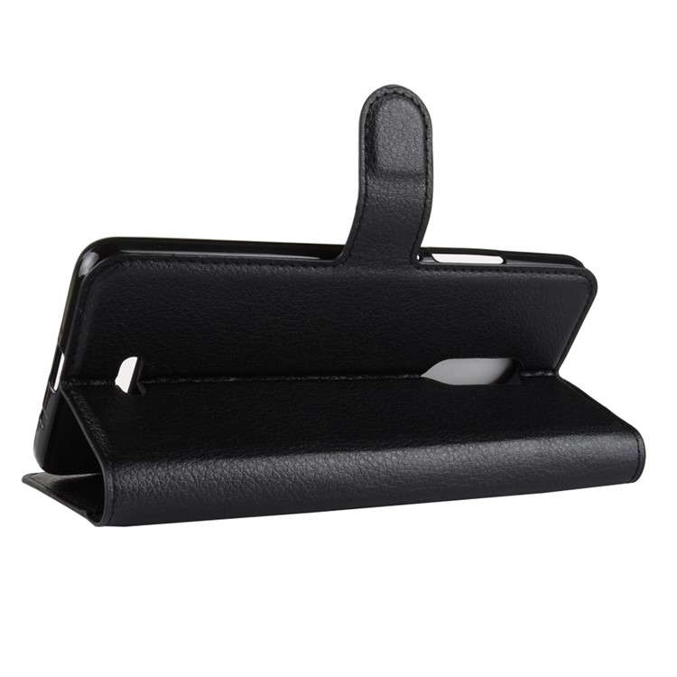 Litchi Texture Wallet Stand Leather Case for Alcatel 3C - Black-5