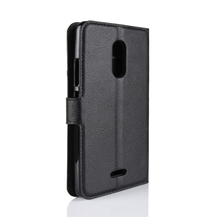 Litchi Texture Wallet Stand Leather Case for Alcatel 3C - Black-6