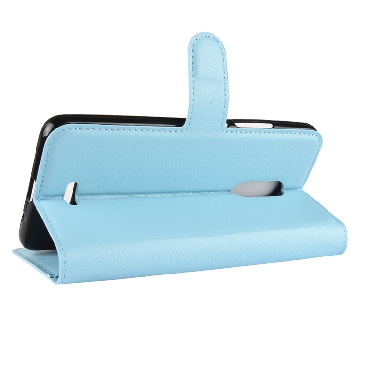 Litchi Texture Wallet Stand Leather Case Accessory for Alcatel 3C - Blue-9
