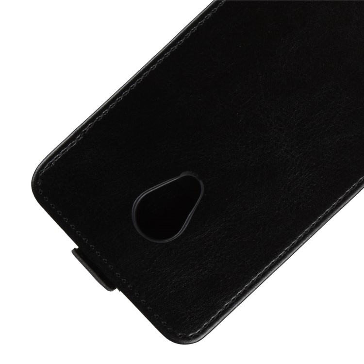 Crazy Horse Vertical Flip Card Holder Leather Mobile Case for Alcatel 1C - Black-3