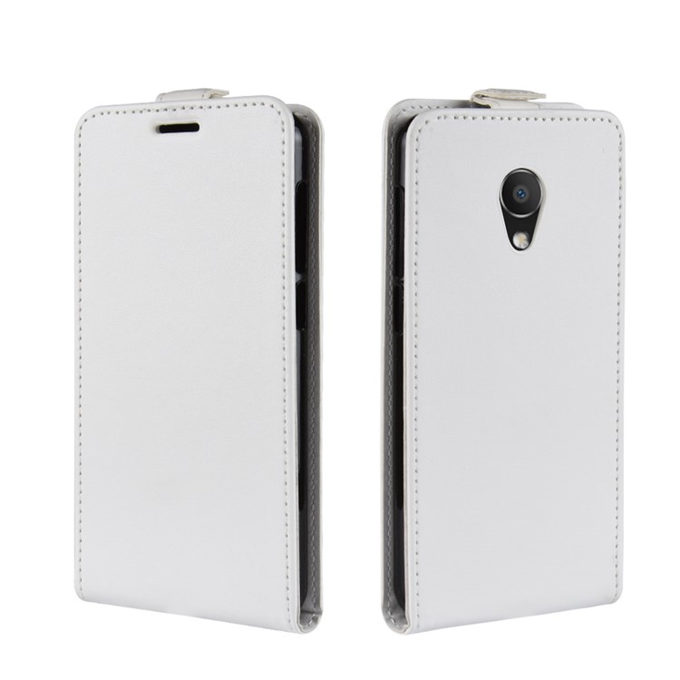 Crazy Horse Vertical Flip Card Holder Leather Mobile Cover for Alcatel 1C - White-2
