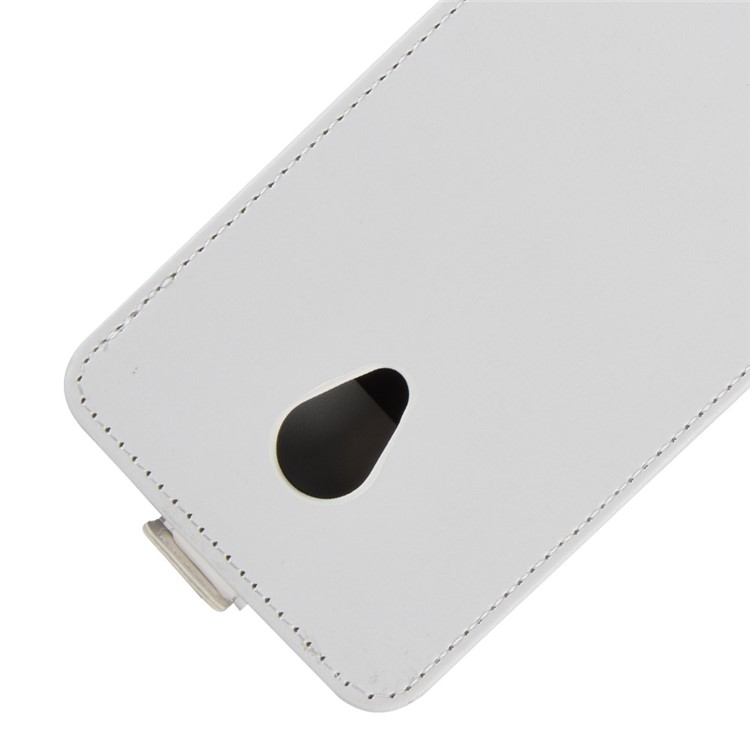 Crazy Horse Vertical Flip Card Holder Leather Mobile Cover for Alcatel 1C - White-3