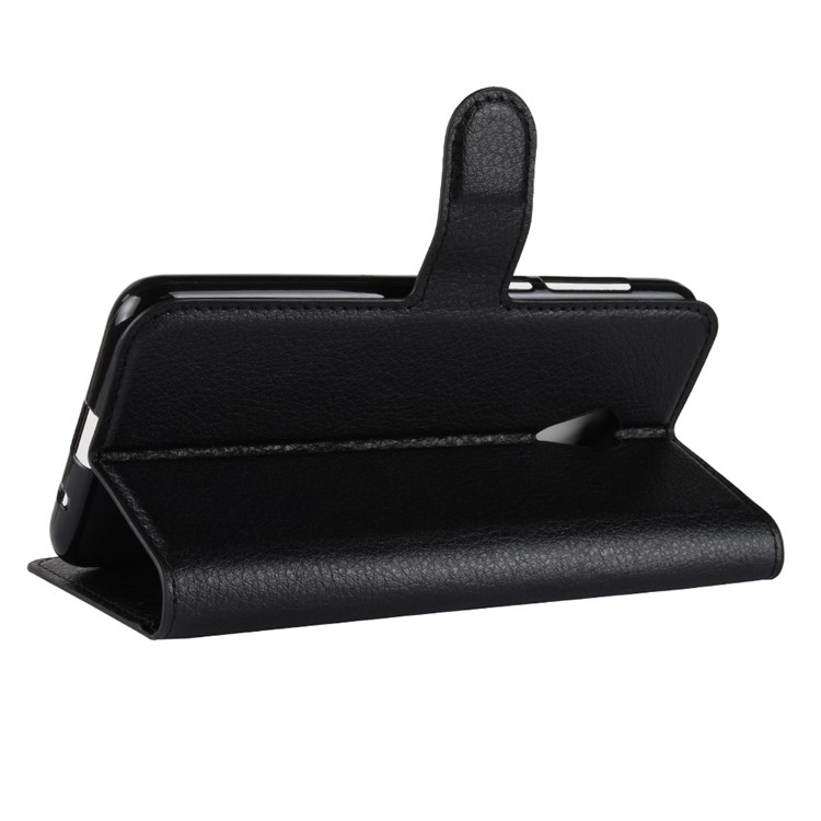 Litchi Texture Wallet Stand Leather Flip Case for Alcatel 1X - Black-5