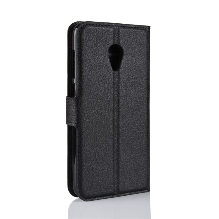 Litchi Texture Wallet Stand Leather Flip Case for Alcatel 1X - Black-6