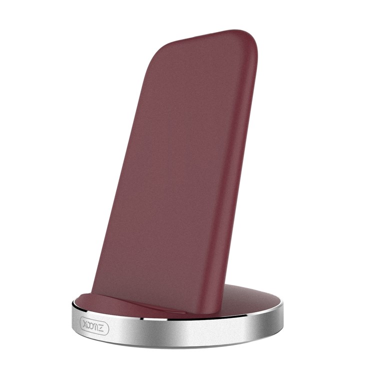 XOOMZ QX800 Double Coil Vertical Fast Wireless Charger Stand for iPhone Samsung etc. - Red-1