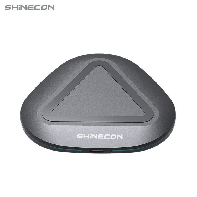 SHINECON W01 Ultra-thin Qi Wireless Charger for iPhone Samsung etc. - Black-2