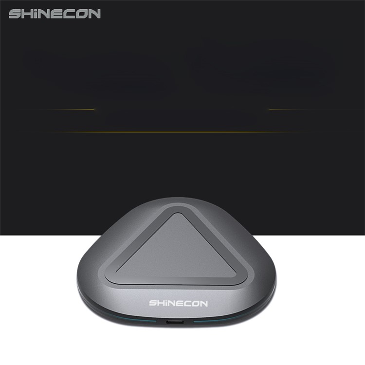 SHINECON W01 Ultra-thin Qi Wireless Charger for iPhone Samsung etc. - Black-5