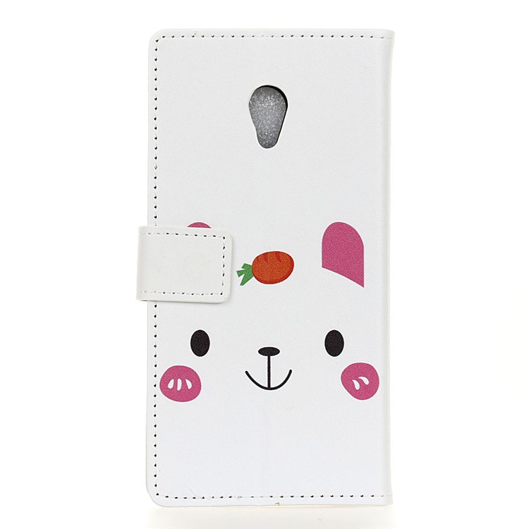 Pattern Printing Stand Leather Wallet Mobile Phone Case for Alcatel 1C - Cute Bear-2