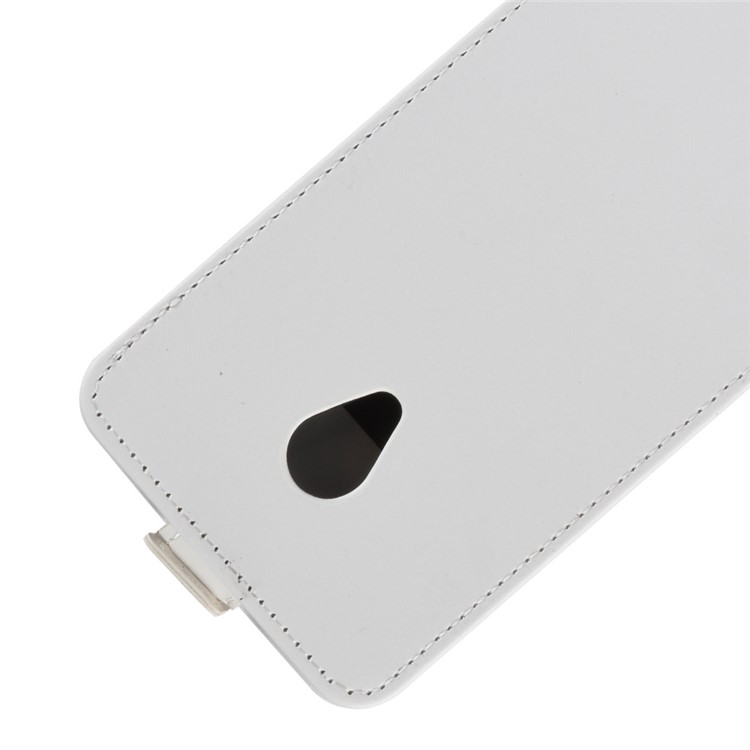 Crazy Horse Vertical Flip Card Holder Leather Cover for Alcatel 1X - White-5