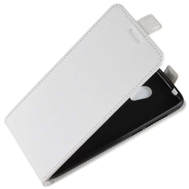 Crazy Horse Vertical Flip Card Holder Leather Cover for Alcatel 1X - White-7