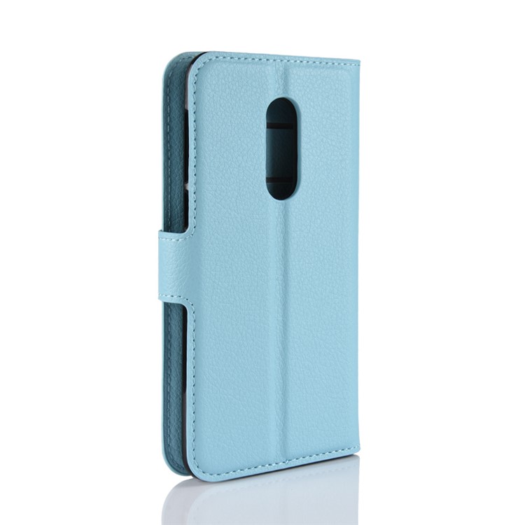 Litchi Skin Wallet Leather Stand Magnetic Folio Cellphone Case for Alcatel 3 - Baby Blue-11