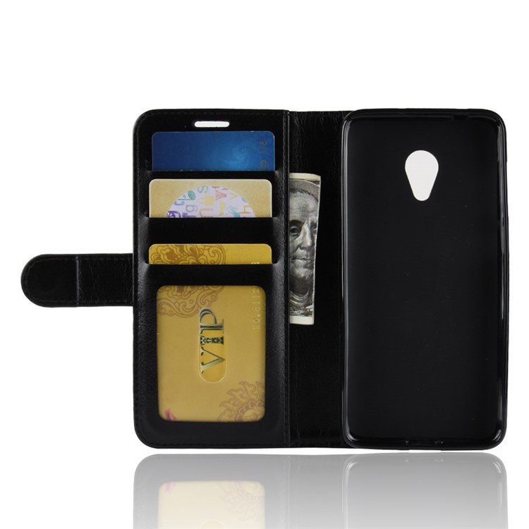 Crazy Horse Wallet Leather Stand Case for Alcatel 1X - Black-5