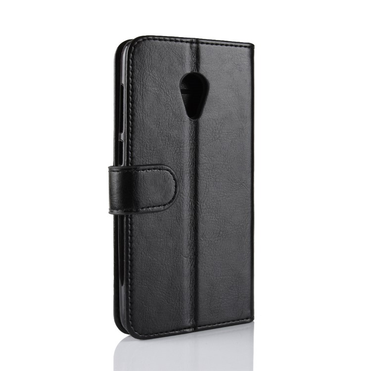 Crazy Horse Wallet Leather Stand Case for Alcatel 1X - Black-8
