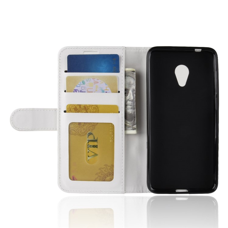 Crazy Horse Wallet Leather Stand Cover for Alcatel 1X - White-5
