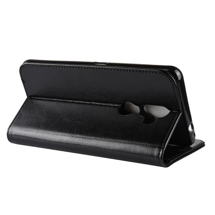 Crazy Horse Magnetic Stand Wallet Leather Mobile Phone Case for Alcatel 3v - Black-7