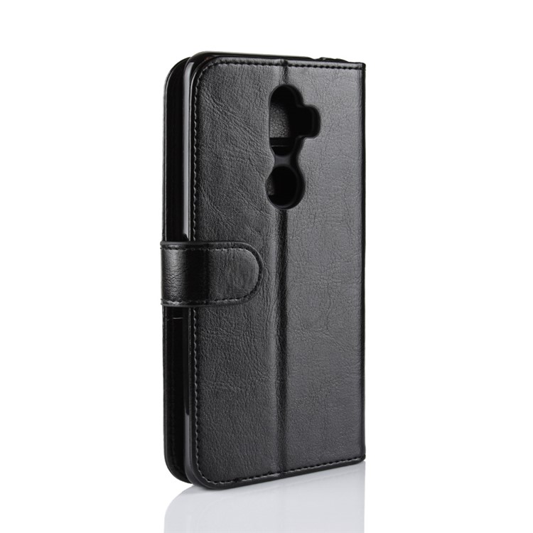 Crazy Horse Magnetic Stand Wallet Leather Mobile Phone Case for Alcatel 3v - Black-8
