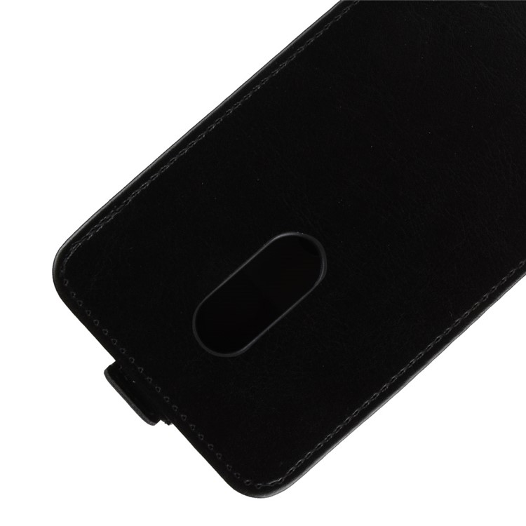 Crazy Horse Vertical Flip Card Holder Leather Case for Alcatel 3C - Black-5