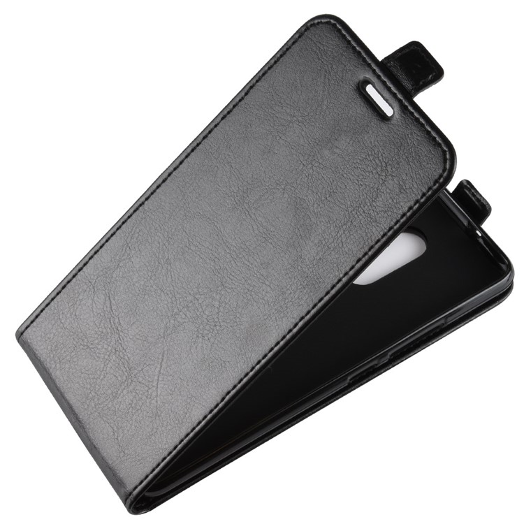 Crazy Horse Vertical Flip Card Holder Leather Case for Alcatel 3C - Black-7