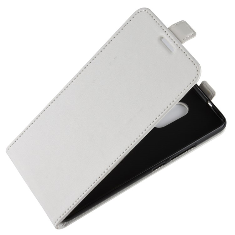 Crazy Horse Vertical Flip Card Slot Leather Case for Alcatel 3C - White-7